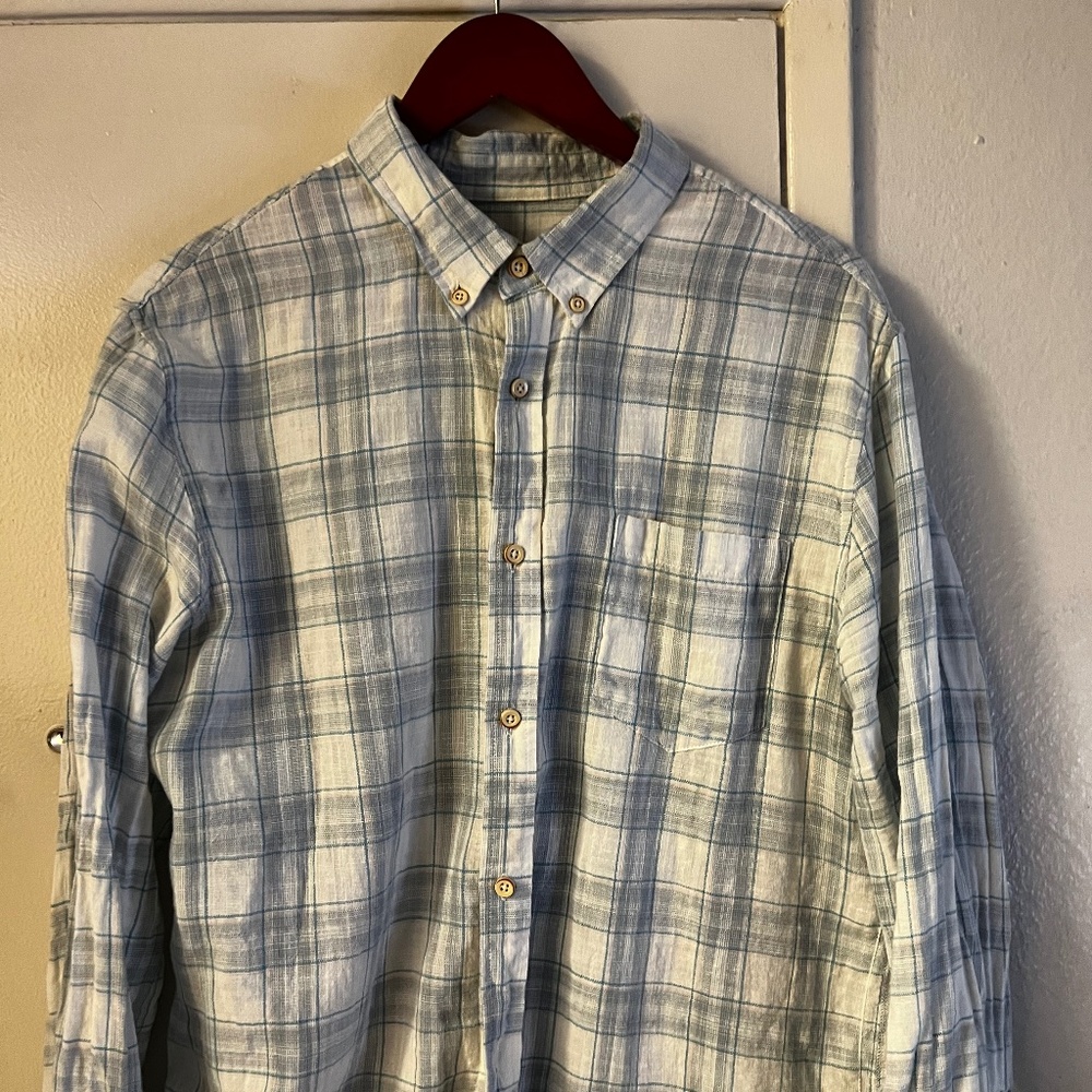 Surfside Supply, Shirt, checked blue, Large